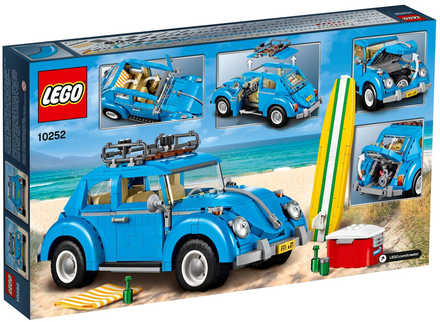 LEGO® Creator Expert Volkswagen Beetle 10252 – 1,167 Piece Collector Building Set - Display Model