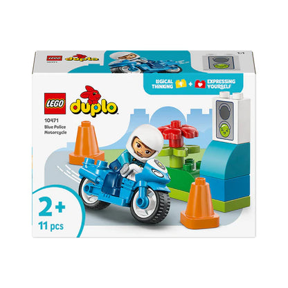 LEGO® DUPLO® Town Blue Police Motorcycle 10471 – 11 Piece Kids Playset