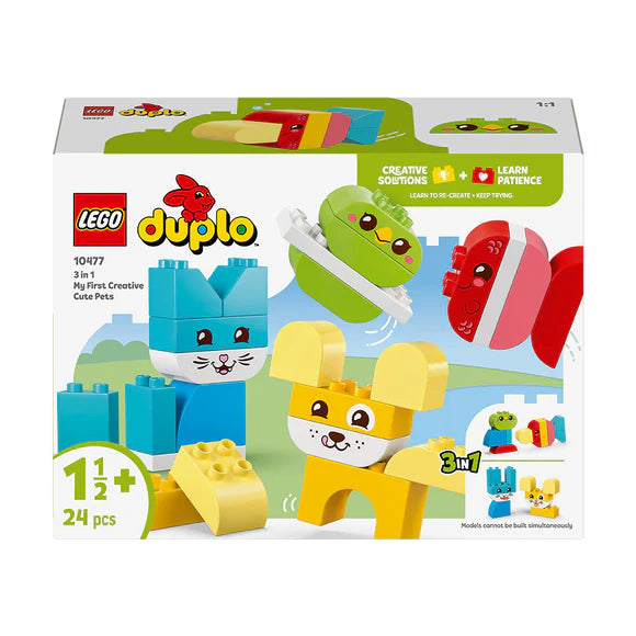 LEGO® DUPLO® My First 3 in 1 Creative Cute Pets Toy 10477 – 24 Piece Kids Playset