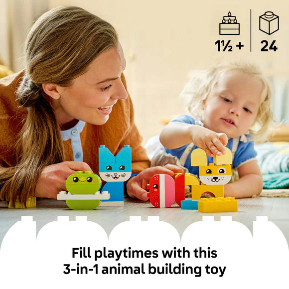 LEGO® DUPLO® My First 3 in 1 Creative Cute Pets Toy 10477 – 24 Piece Kids Playset