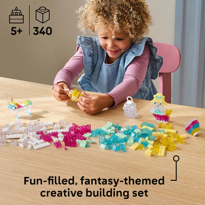LEGO® Classic Magical Transparent Box, Colorful Building Bricks Toy - 11040 - 340 Piece Building Set