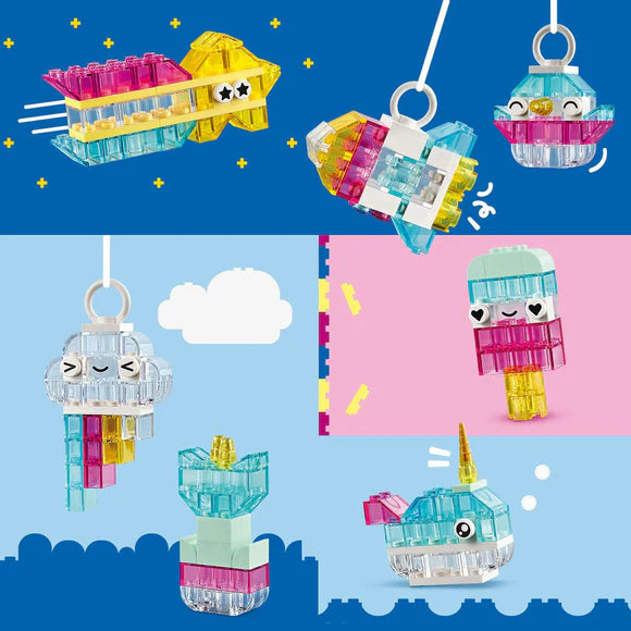 LEGO® Classic Magical Transparent Box, Colorful Building Bricks Toy - 11040 - 340 Piece Building Set