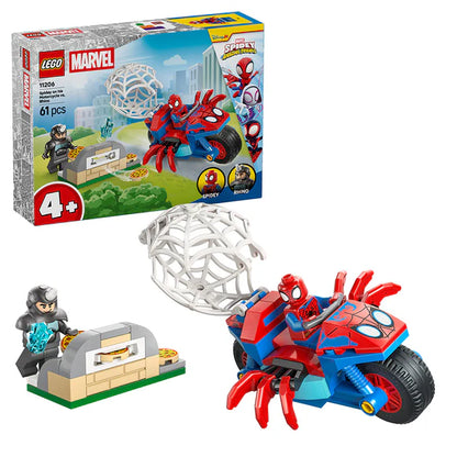 LEGO® ǀ Marvel Spidey And His Amazing Friends Spidey on his Motorcycle vs. Rhino - 11206 - 61 Piece Building Set