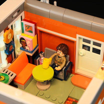 Lumibricks® Record Store — Street Fusion Modular City Audio Shop with LED Lights — F9058 — 1980 Piece Building Set