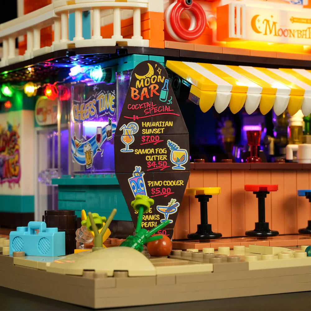 Lumibricks® Moon Bar Road Trip — Modular Building with LED Lights — 18009 — 2186 Piece Building Set