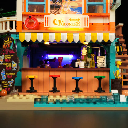 Lumibricks® Moon Bar Road Trip — Modular Building with LED Lights — 18009 — 2186 Piece Building Set