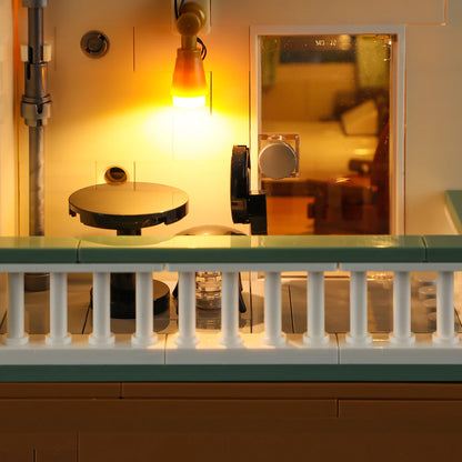 Lumibricks® | Funwhole® Twilight Motel — Modular Building with LED Lights, Car & Motorcycle — F9054 — 1970 Piece Building Set