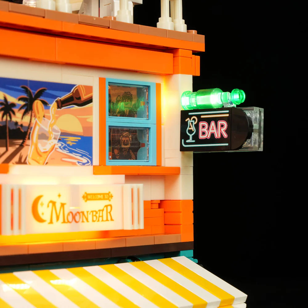 Lumibricks® Moon Bar Road Trip — Modular Building with LED Lights — 18009 — 2186 Piece Building Set
