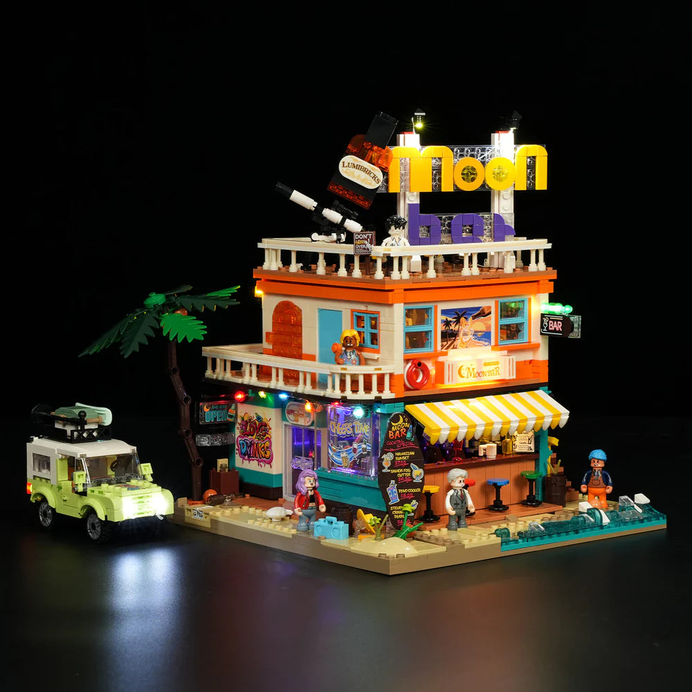 Lumibricks® Moon Bar Road Trip — Modular Building with LED Lights — 18009 — 2186 Piece Building Set