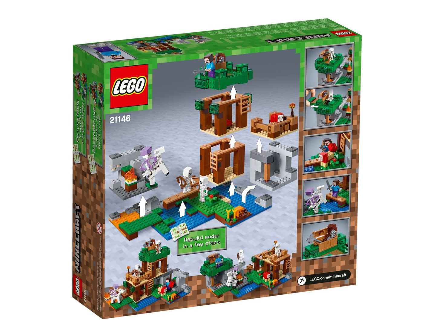 LEGO® Minecraft® The Skeleton Attack - 21146 - 457 Piece Building Set