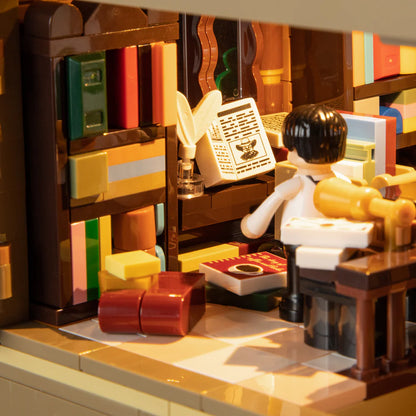 Lumibricks® | Funwhole® Book Café & Coffee House — Modular City Building with LED Lights — F9031 — 1718 Piece Building Set
