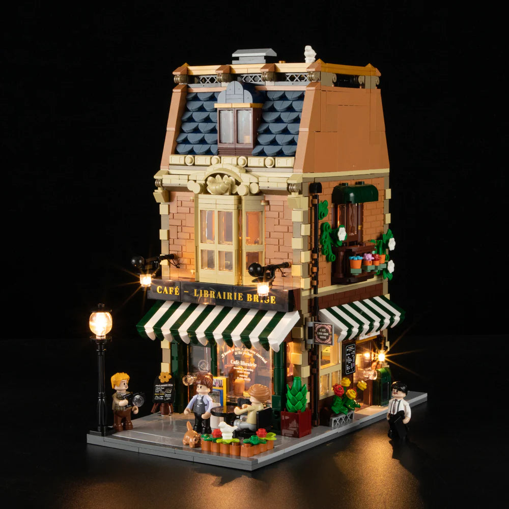 Lumibricks® | Funwhole® Book Café & Coffee House — Modular City Building with LED Lights — F9031 — 1718 Piece Building Set