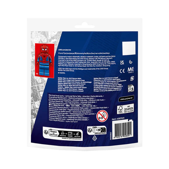 LEGO® Marvel Spider-Man vs. Anti-Venom Heist Recruitment Bag 30725 – 31 Piece Building Set