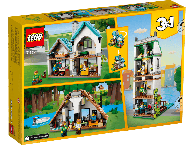 LEGO® Creator 3-in-1 Cosy House | 31139 | 808 Piece Building Set