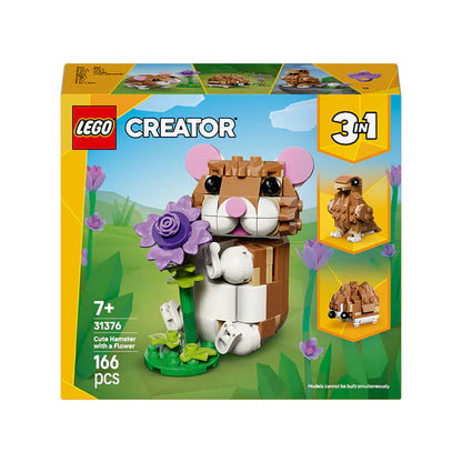 LEGO® Creator 3 in 1 Cute Hamster with a Flower - 31376 - 166 Piece Building Set