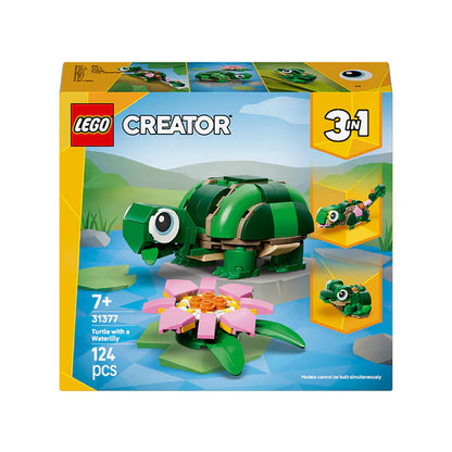 LEGO® Creator 3 in 1 Turtle with a Water Lily Flower - 31377 - 124 Piece Building Set