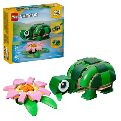 LEGO® Creator 3 in 1 Turtle with a Water Lily Flower - 31377 - 124 Piece Building Set