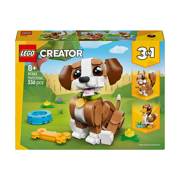 LEGO® Creator 3in1 Cute Animals: Playful Puppy Dog 31382 – 336 Piece Building Set