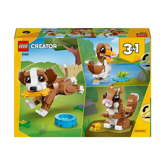 LEGO® Creator 3in1 Cute Animals: Playful Puppy Dog 31382 – 336 Piece Building Set