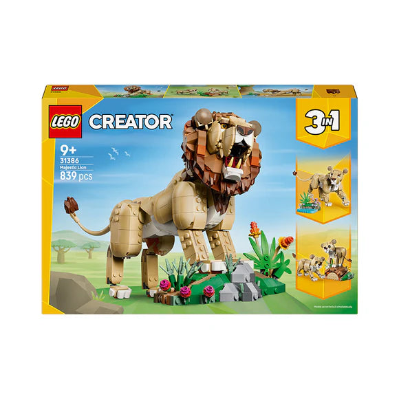 LEGO® Creator 3-in-1 Wild Animals: Majestic Lion — 31386 — 839 Piece Building Set