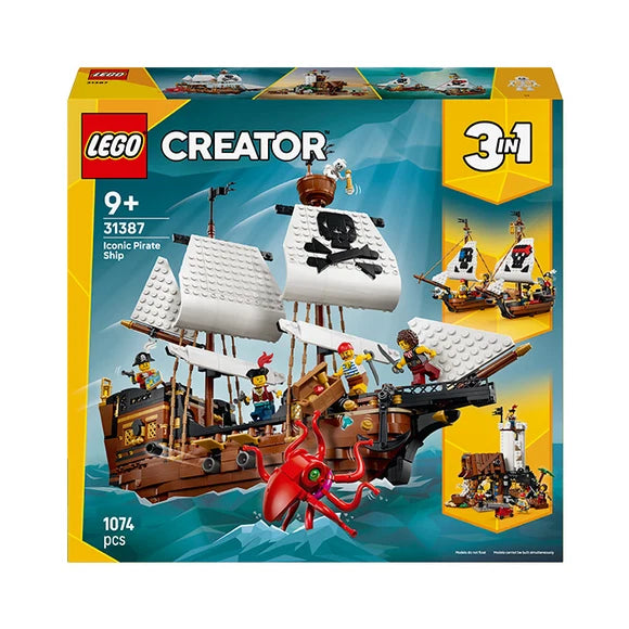 LEGO® Creator 3in1 Iconic Pirate Ship — 31387 — 1074 Piece Building Set