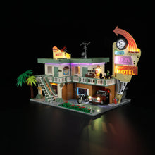 Lumibricks® | Funwhole® Twilight Motel — Modular Building with LED Lights, Car & Motorcycle — F9054 — 1970 Piece Building Set