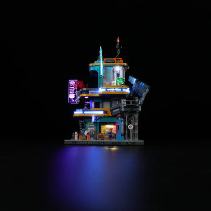 Lumibricks® | Funwhole® Cyberpunk Mansion — Future City Modular Building with LED Lights — F9042 — 2524 Piece Building Set