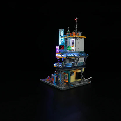 Lumibricks® | Funwhole® Cyberpunk Mansion — Future City Modular Building with LED Lights — F9042 — 2524 Piece Building Set
