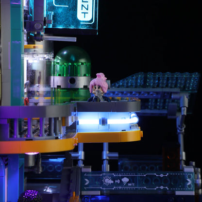 Lumibricks® | Funwhole® Cyberpunk Mansion — Future City Modular Building with LED Lights — F9042 — 2524 Piece Building Set