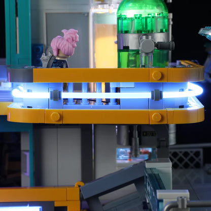Lumibricks® | Funwhole® Cyberpunk Mansion — Future City Modular Building with LED Lights — F9042 — 2524 Piece Building Set