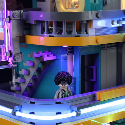 Lumibricks® | Funwhole® Cyberpunk Mansion — Future City Modular Building with LED Lights — F9042 — 2524 Piece Building Set