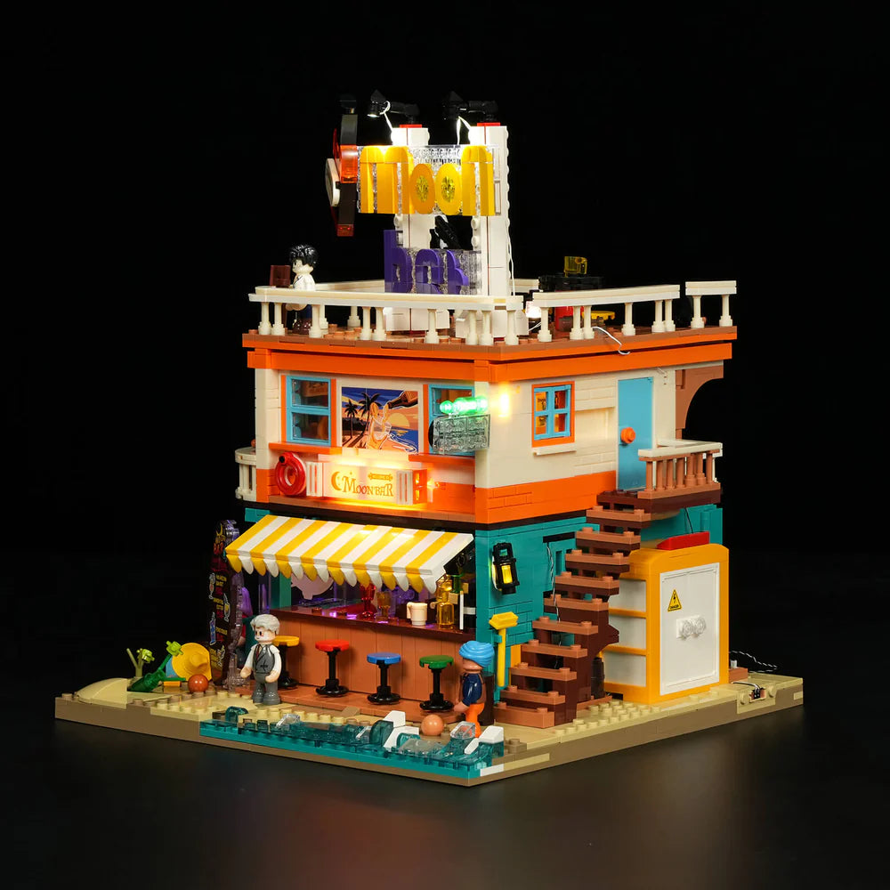 Lumibricks® Moon Bar Road Trip — Modular Building with LED Lights — 18009 — 2186 Piece Building Set