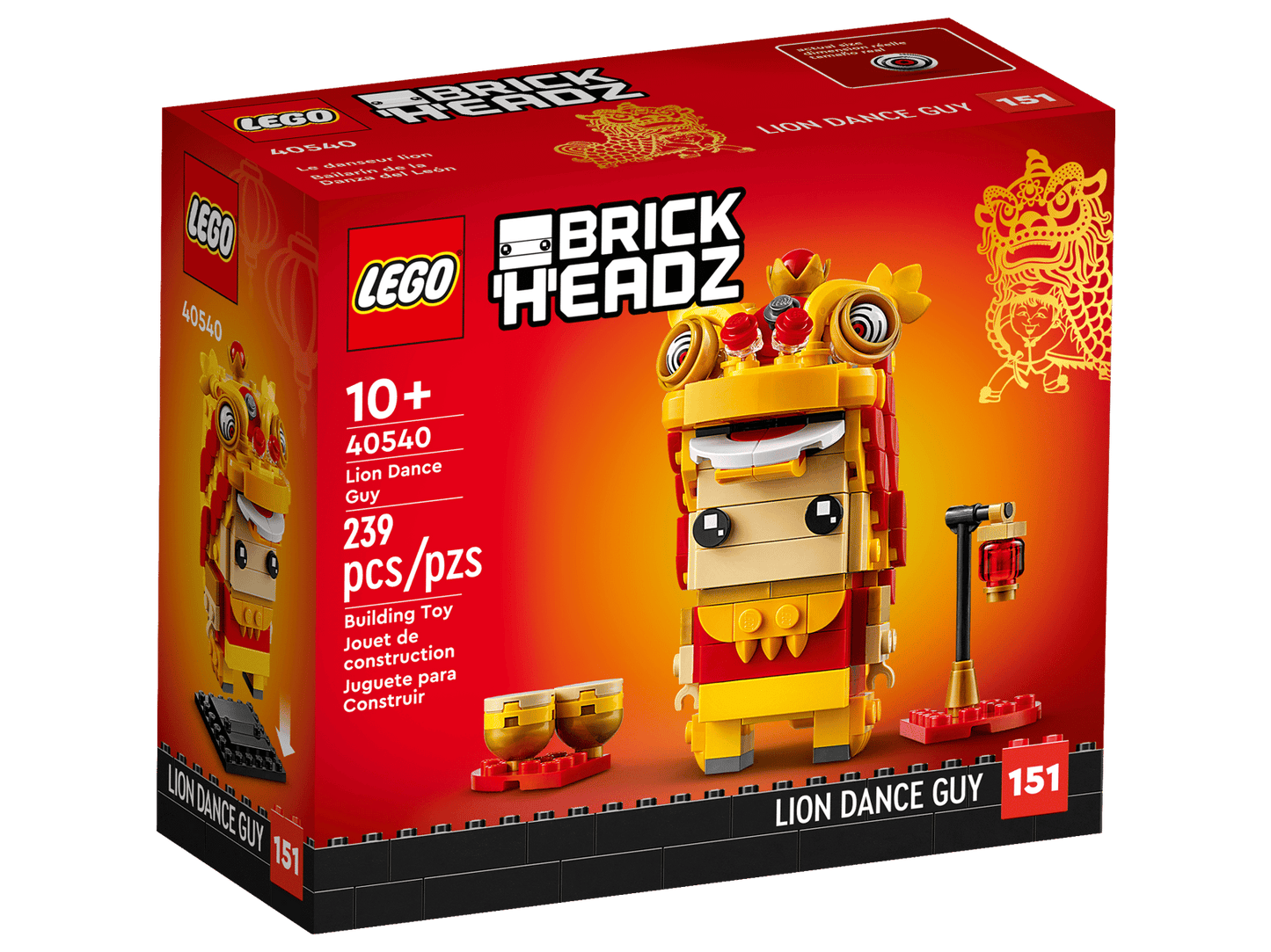 LEGO® BrickHeadz™ Lion Dance Guy - 40540 - 239 Piece Building Set