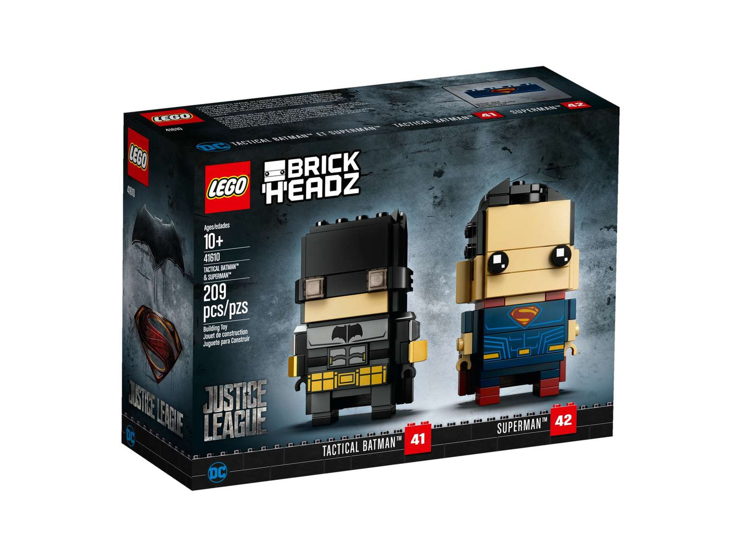 LEGO® BrickHeadz™ Tactical Batman™ & Superman™ - 41610 - 209 Piece Building Set