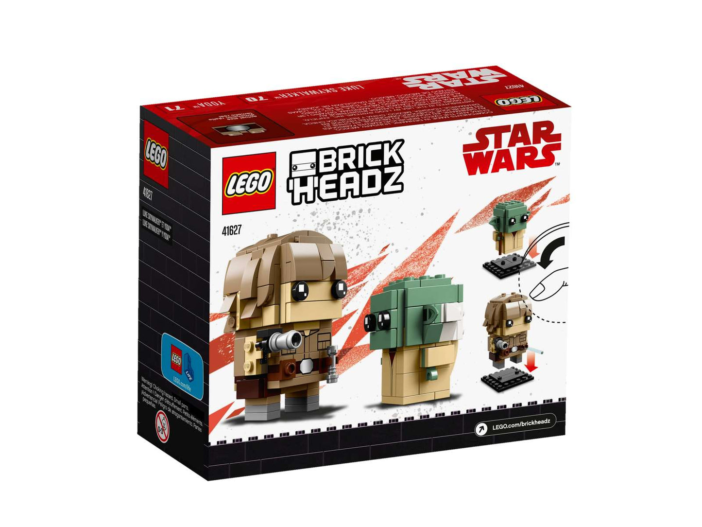 LEGO® BrickHeadz™ Luke Skywalker™ & Yoda™ - 41627 - 215 Piece Building Set