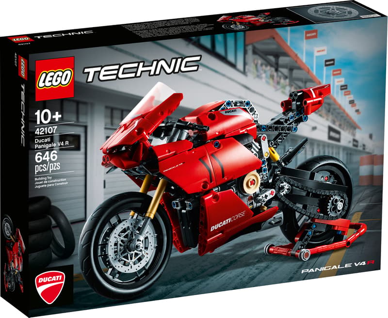 LEGO® Technic™ Ducati Panigale V4 R Motorcycle — 42107 — 646 Piece Building Set