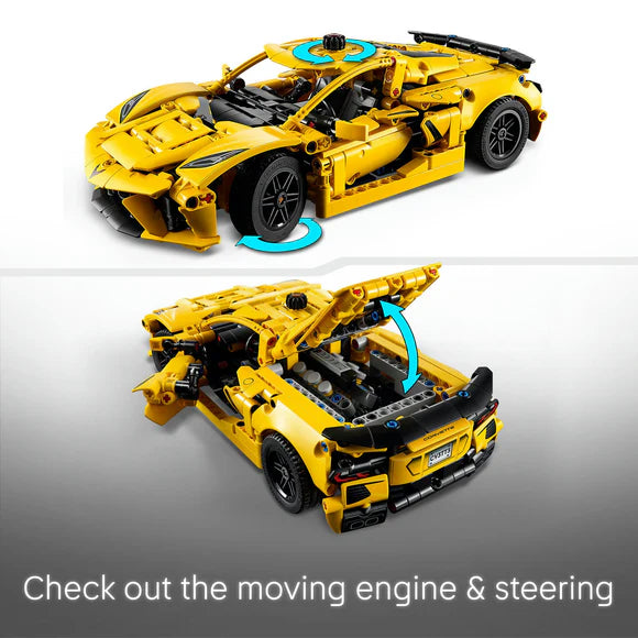 LEGO® Technic Chevrolet Corvette Stingray Yellow - 42205 - 732 Piece Building Set