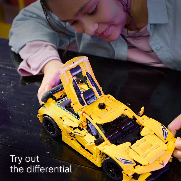 LEGO® Technic Chevrolet Corvette Stingray Yellow - 42205 - 732 Piece Building Set