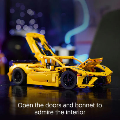 LEGO® Technic Chevrolet Corvette Stingray Yellow - 42205 - 732 Piece Building Set