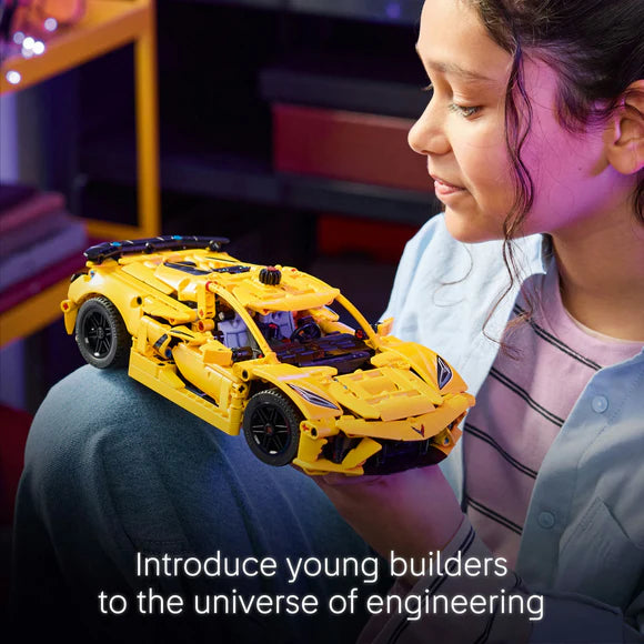 LEGO® Technic Chevrolet Corvette Stingray Yellow - 42205 - 732 Piece Building Set
