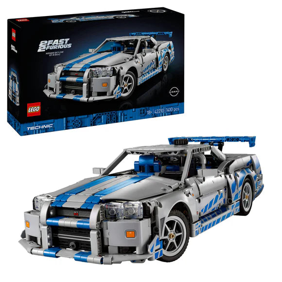 LEGO® Technic™ 2 Fast 2 Furious Nissan Skyline GT-R (R34) — 42210 — 1410 Piece Building Set