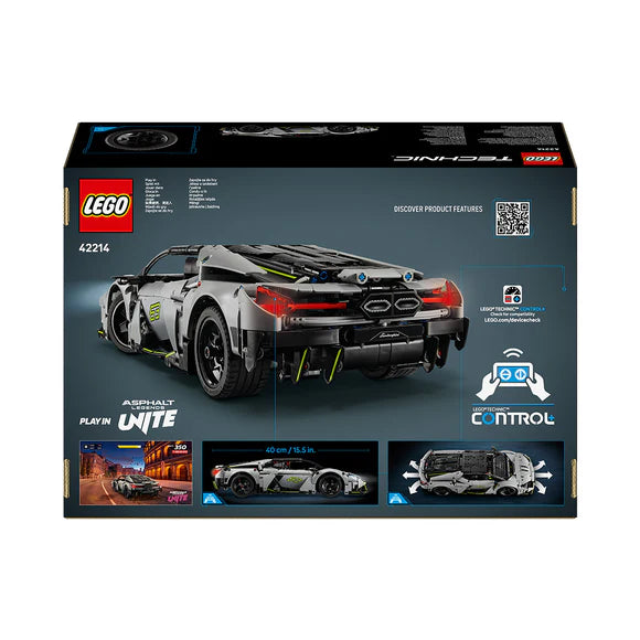 LEGO® Technic™ Lamborghini Revuelto Super Sports Car STEM Remote-Control Kit - 42214 - 1135 Piece Building Set