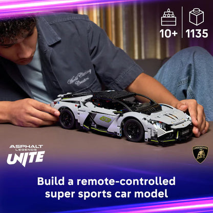 LEGO® Technic™ Lamborghini Revuelto Super Sports Car STEM Remote-Control Kit - 42214 - 1135 Piece Building Set