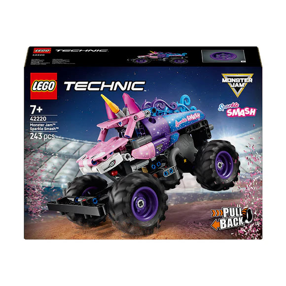 LEGO® Technic Monster Jam™ Sparkle Smash™ Pull-Back Toy - 42220 - 243 Piece Building Set