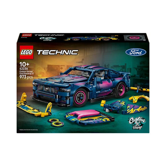 LEGO® Technic™ Custom Garage Ford Mustang GT Car — 42236 — 973 Piece Building Set