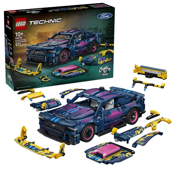 LEGO® Technic™ Custom Garage Ford Mustang GT Car — 42236 — 973 Piece Building Set