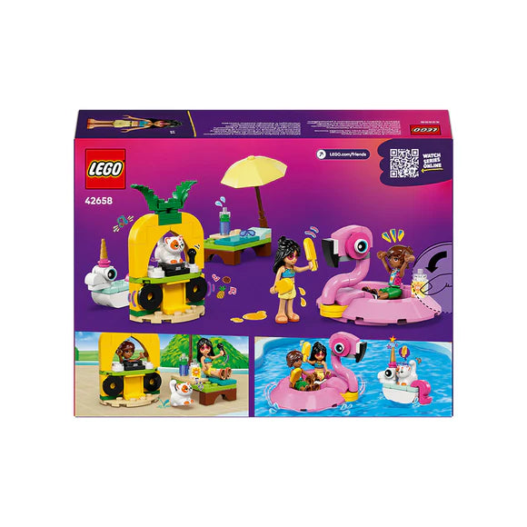 LEGO® Friends Unicorn & Flamingo Pool Party - 42658 - 99 Piece Building Set