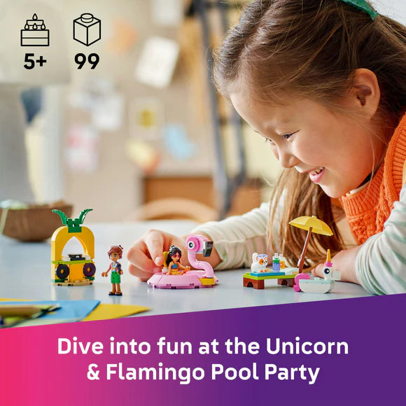 LEGO® Friends Unicorn & Flamingo Pool Party - 42658 - 99 Piece Building Set