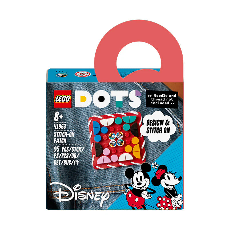 LEGO® DOTS Disney Mickey Mouse & Minnie Mouse Stitch-on Patch - 41963 - 95 Piece Building Set