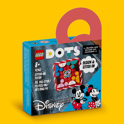 LEGO® DOTS Disney Mickey Mouse & Minnie Mouse Stitch-on Patch - 41963 - 95 Piece Building Set